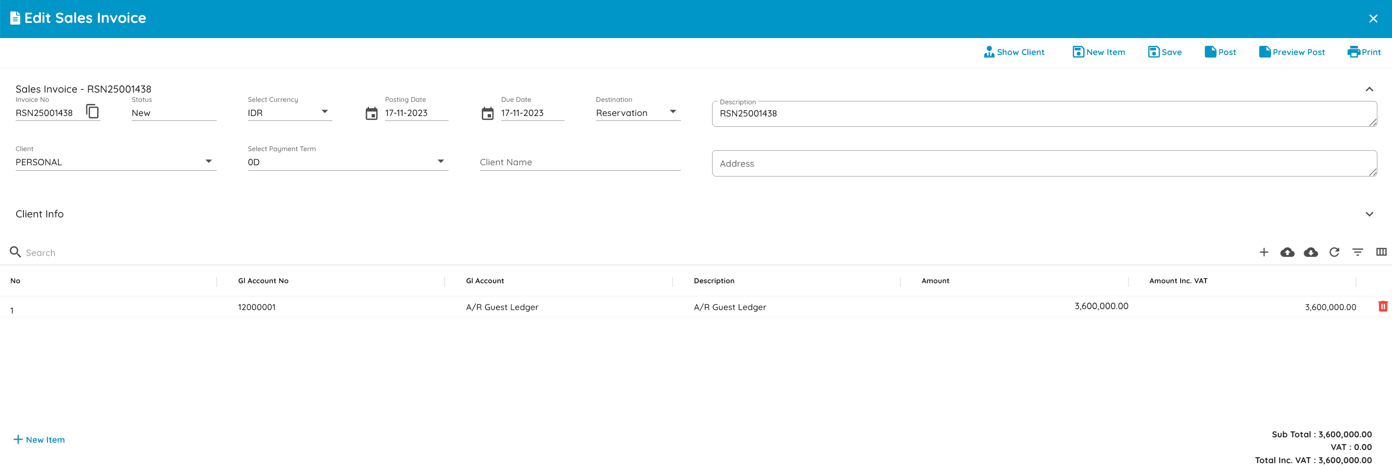 Fin-SalesInvoice